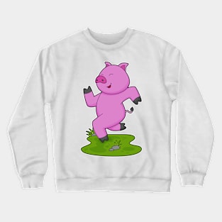 Pig Running Fitness Crewneck Sweatshirt